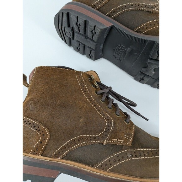 Florsheim Wingtip Chukka Boots Leather Mens 10.5 Lace Up Classic Brown main image 8